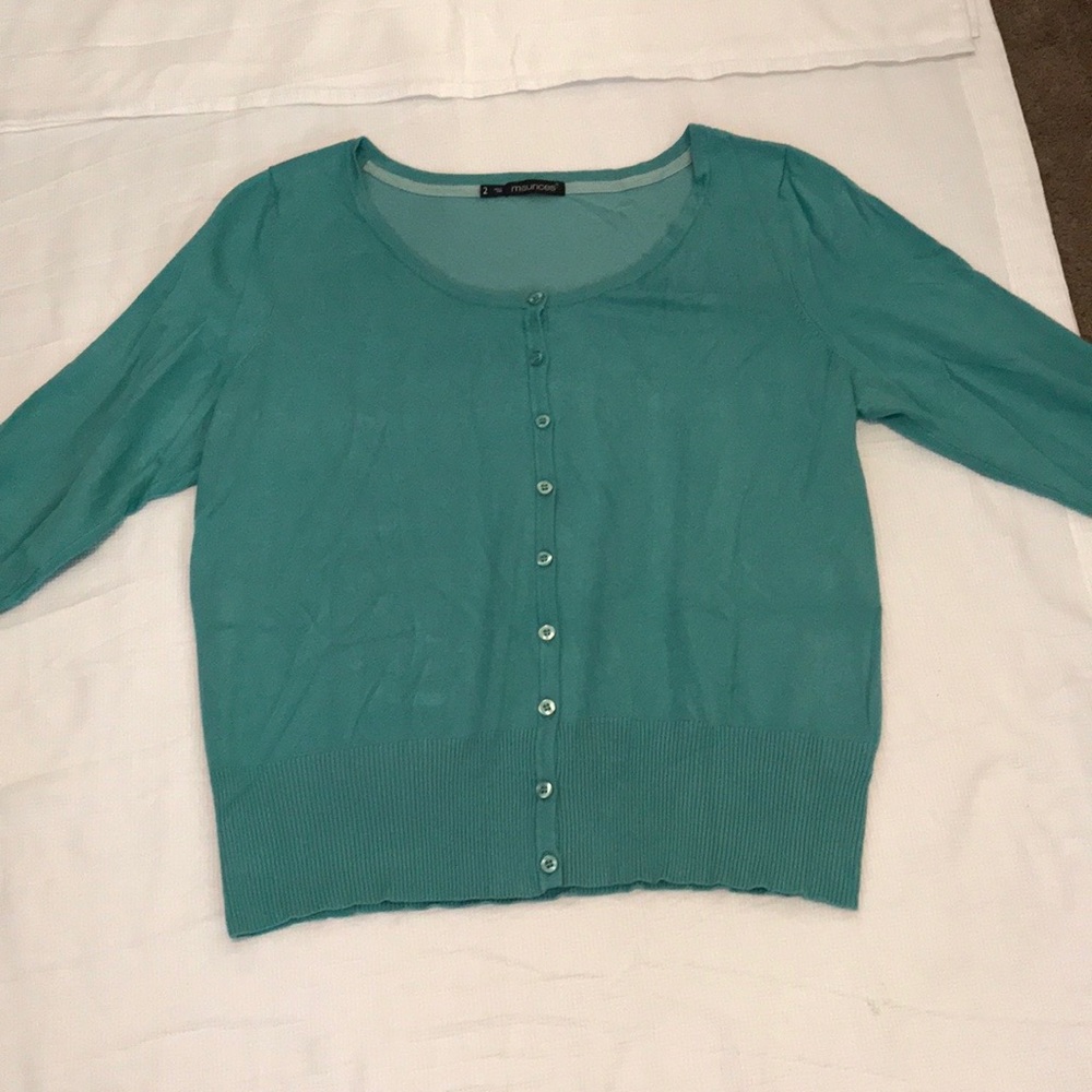 Teal cardigan